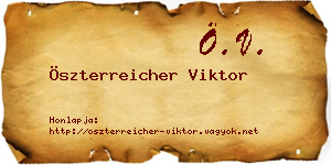 Öszterreicher Viktor névjegykártya